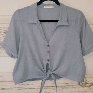 MEDIUM Linen Crop top